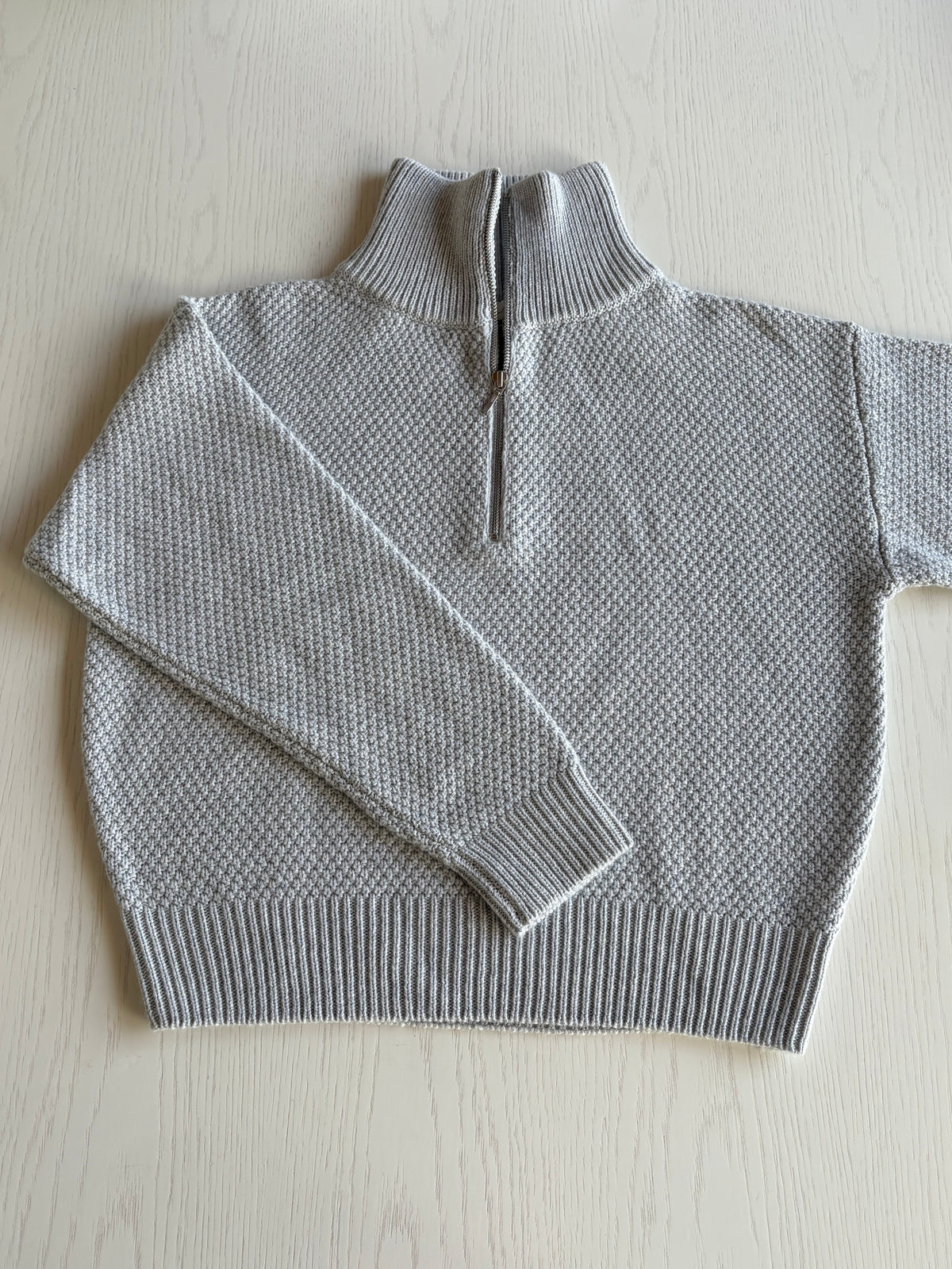 Zip High Neck Sweater