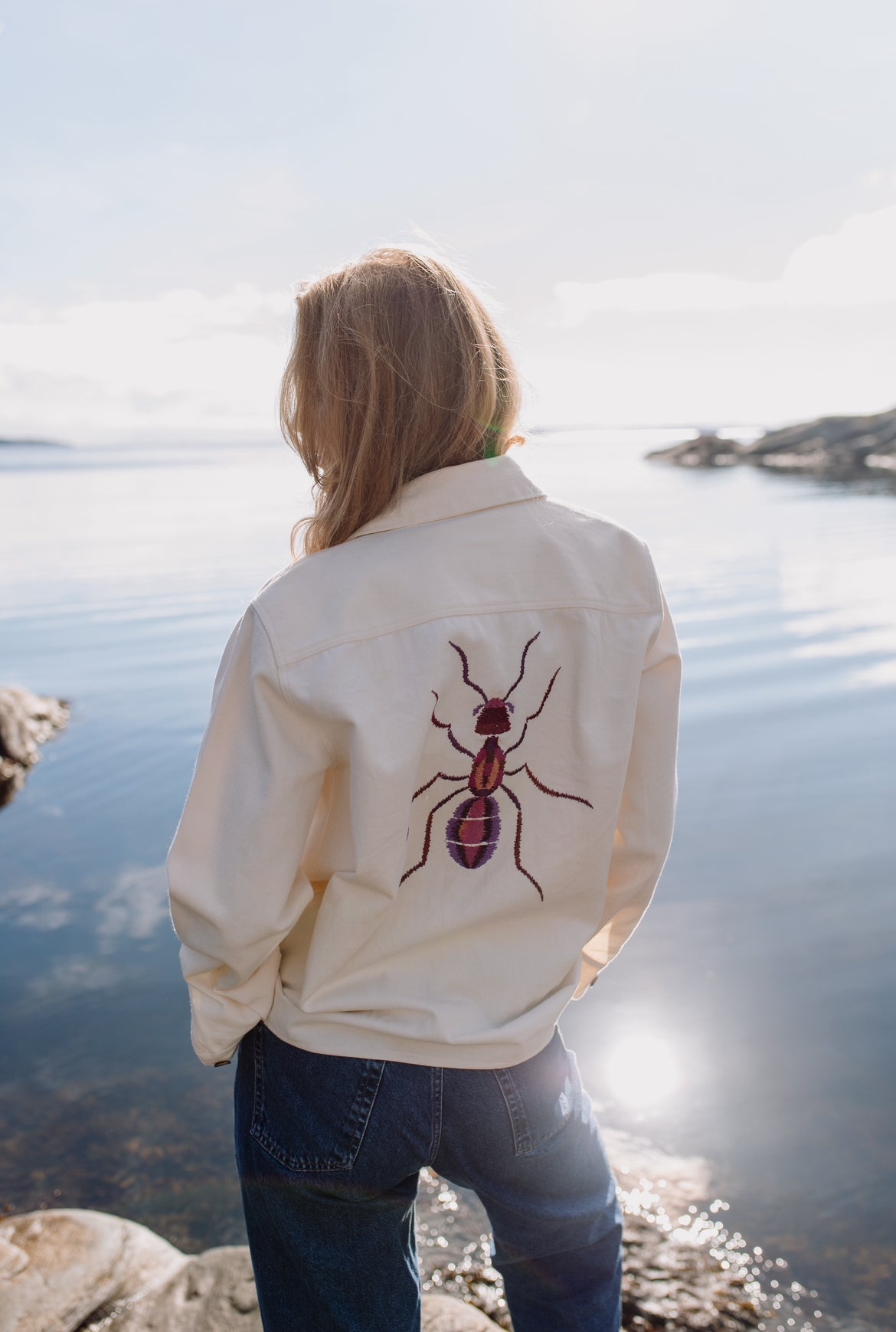 Amy Jacket Natur Hvit