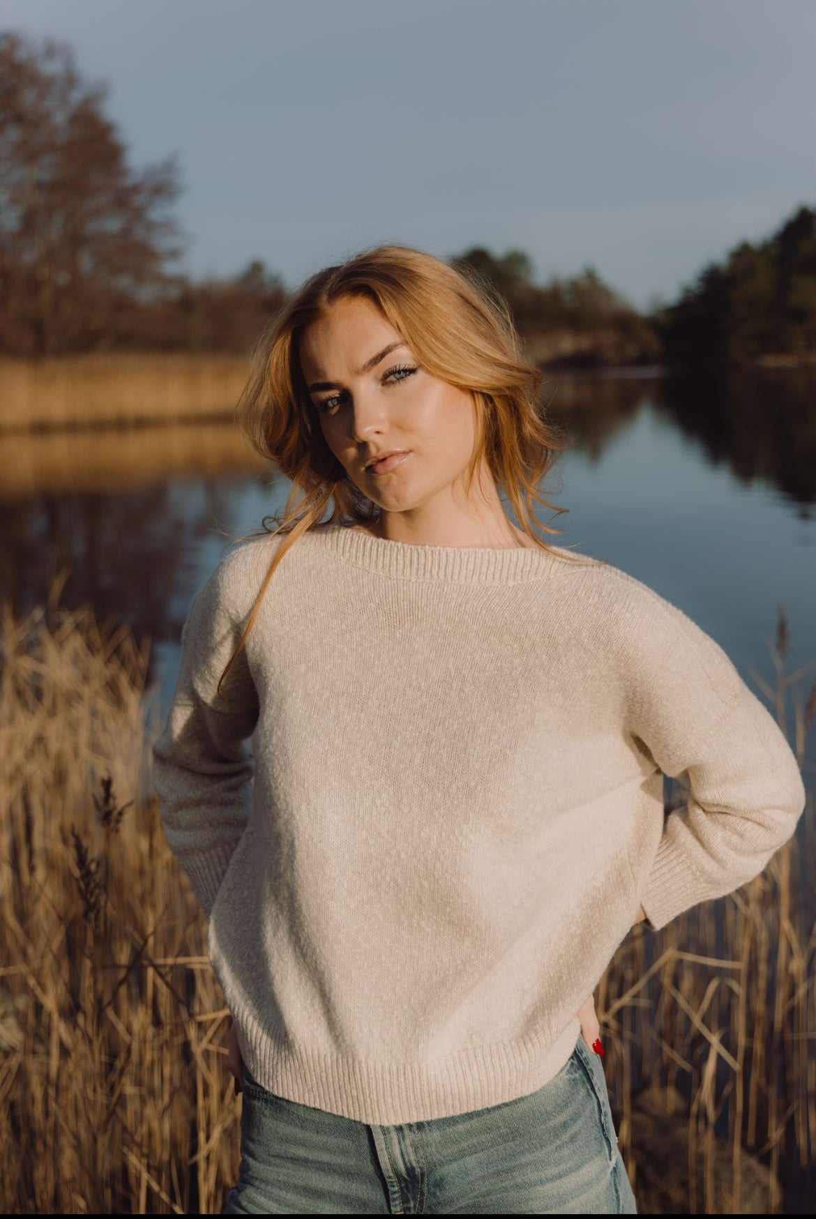 Petit Boat Neck Lys Beige